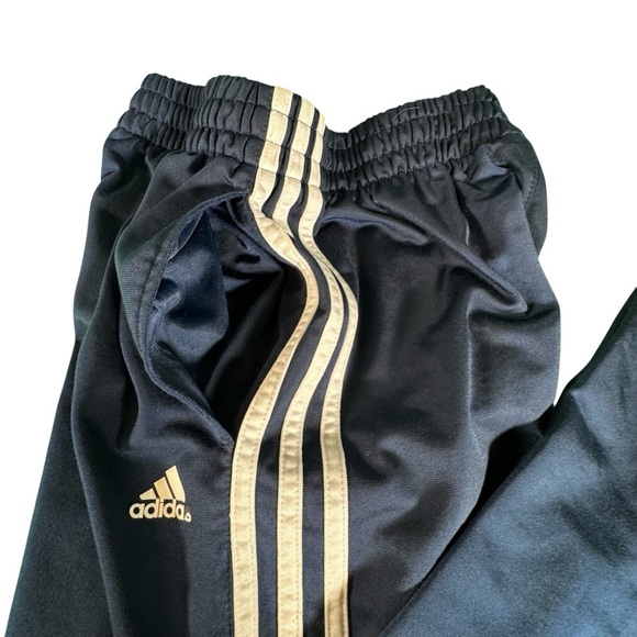 Adidas Youth Track Pants Navy Blue White 3-Stripes Size L 14/16 Athletic Fit - Picture 6 of 11